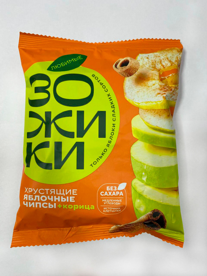  Зожики Яблочные+корица чипсы, 25г  в Волхове