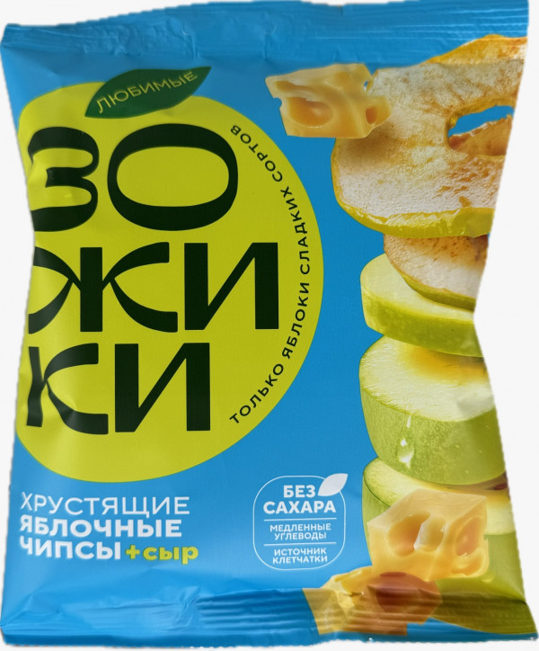 №1 Зожики Яблочные чипсы с сыром, 25г  в Волхове